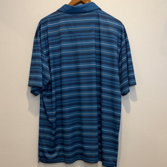 Callaway Men's Blue Striped Golf Polo - Picture 3 of 4